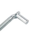 Chain Link 3/4" x 12" Male J-Bolt Gate Hinge w/ 2 Nuts (Galvanized Steel)