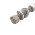 Chain Link 3/4" x 6" Male J-Bolt Gate Hinge w/ 2 Nuts & 2 Washers (Hot Dip Galvanized Steel) - JB34X6
