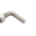 Chain Link 3/4" x 6" Male J-Bolt Gate Hinge w/ 2 Nuts & 2 Washers (Hot Dip Galvanized Steel) - JB34X6