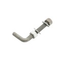 Chain Link 3/4" x 6" Male J-Bolt Gate Hinge w/ 2 Nuts & 2 Washers (Hot Dip Galvanized Steel) - JB34X6