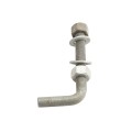Chain Link 3/4" x 6" Male J-Bolt Gate Hinge w/ 2 Nuts & 2 Washers (Hot Dip Galvanized Steel) - JB34X6