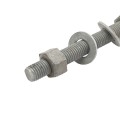 Chain Link 3/4" x 9" Male J-Bolt Gate Hinge w/ 2 Nuts & 2 Washers (Hot Dip Galvanized Steel) - JB34X9