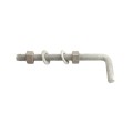 Chain Link 3/4" x 9" Male J-Bolt Gate Hinge w/ 2 Nuts & 2 Washers (Hot Dip Galvanized Steel) - JB34X9