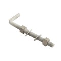 Chain Link 3/4" x 9" Male J-Bolt Gate Hinge w/ 2 Nuts & 2 Washers (Hot Dip Galvanized Steel) - JB34X9