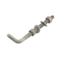 Chain Link 3/4" x 9" Male J-Bolt Gate Hinge w/ 2 Nuts & 2 Washers (Hot Dip Galvanized Steel) - JB34X9