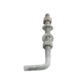 Chain Link 3/4" x 9" Male J-Bolt Gate Hinge w/ 2 Nuts & 2 Washers (Hot Dip Galvanized Steel) - JB34X9
