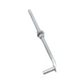 Chain Link 5/8" x 12" Male J-Bolt Gate Hinge w/ 2 Nuts (Galvanized Steel)