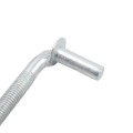 Chain Link 5/8" x 12" Male J-Bolt Gate Hinge w/ 2 Nuts (Galvanized Steel)