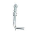 Chain Link 5/8" x 6" Collared Male J-Bolt Gate Hinge w/ 2 Nuts - Male (Galvanized Steel)