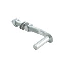 Chain Link 5/8" x 6" Collared Male J-Bolt Gate Hinge w/ 2 Nuts - Male (Galvanized Steel)