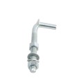Chain Link 5/8" x 6" Collared Male J-Bolt Gate Hinge w/ 2 Nuts - Male (Galvanized Steel)
