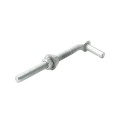 Chain Link 5/8" x 8" Male J-Bolt Gate Hinge w/ 2 Nuts (Galvanized Steel)