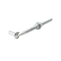 Chain Link 5/8" x 8" Male J-Bolt Gate Hinge w/ 2 Nuts (Galvanized Steel)