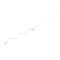 Jiggly Greenhouse® Wire 6' 6" Long PVC Coated Spring Lock Wire for Plastic Poly Film Attachment (Steel)