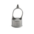 Chain Link Die-Cast 1 5/8" [1 5/8" OD] x 1 3/8" [1 3/8" OD] Acorn Top Rail Eye Top Loop Cap - Line Post Top Cap (Aluminum)