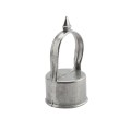 Chain Link Die-Cast 1 5/8" [1 5/8" OD] x 1 3/8" [1 3/8" OD] Acorn Top Rail Eye Top Loop Cap - Line Post Top Cap (Aluminum)