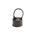 Chain Link 1 5/8" [1 5/8" OD] x 1 3/8" [1 3/8" OD] Black Top Rail Eye Top Loop Cap - Line Post Top Cap