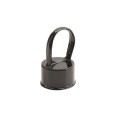 Chain Link 1 5/8" [1 5/8" OD] x 1 3/8" [1 3/8" OD] Black Top Rail Eye Top Loop Cap - Line Post Top Cap