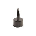 Chain Link 1 5/8" [1 5/8" OD] x 1 3/8" [1 3/8" OD] Black Top Rail Eye Top Loop Cap - Line Post Top Cap