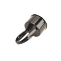 Chain Link 1 5/8" [1 5/8" OD] x 1 3/8" [1 3/8" OD] Black Top Rail Eye Top Loop Cap - Line Post Top Cap