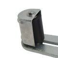 Chain Link 4" Round Upper/Lower Bolt On Slide Gate Roller Guide with Covers (Hot Dip Galvanized Pressed Steel)