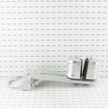 Chain Link 4" Round Upper/Lower Bolt On Slide Gate Roller Guide with Covers (Hot Dip Galvanized Pressed Steel)
