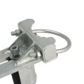 Chain Link 4" Round Upper/Lower Bolt On Slide Gate Roller Guide with Covers (Hot Dip Galvanized Pressed Steel)