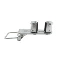 Chain Link 4" x 4" Square Upper/Lower Bolt On Slide Gate Roller Guide with Covers (Hot Dip Galvanized Pressed Steel)