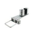Chain Link 4" x 4" Square Upper/Lower Bolt On Slide Gate Roller Guide with Covers (Hot Dip Galvanized Pressed Steel)