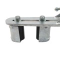 Chain Link 6 5/8" Round Upper/Lower Bolt On Slide Gate Roller Guide with Covers (Hot Dip Galvanized Pressed Steel)