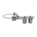 Chain Link 6 5/8" Round Upper/Lower Bolt On Slide Gate Roller Guide with Covers (Hot Dip Galvanized Pressed Steel)