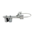 Chain Link 6 5/8" Round Upper/Lower Bolt On Slide Gate Roller Guide with Covers (Hot Dip Galvanized Pressed Steel)