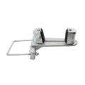 Chain Link 6" x 6" Square Upper/Lower Bolt On Slide Gate Roller Guide with Covers (Hot Dip Galvanized Pressed Steel) (Other)
