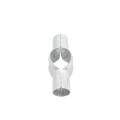 Chain Link 2 1/2" [2 3/8" OD] x 1 5/8" Line Rail Clamps - Boulevard Clamp (Galvanized Steel)