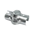 Chain Link 2 1/2" [2 3/8" OD] x 2" [1 7/8" OD] Line Rail Clamps - Boulevard Clamp (Galvanized Steel) (Clamp)