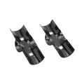 Chain Link 2" [1 7/8" OD] x 2" [1 7/8" OD] Black Line Rail Clamp - Boulevard Clamp (Galvanized Steel)