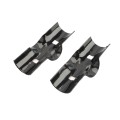Chain Link 2" [1 7/8" OD] x 2" [1 7/8" OD] Black Line Rail Clamp - Boulevard Clamp (Galvanized Steel)