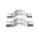 Chain Link 4" [4" OD] x 2" Line Rail Clamp - Boulevard Clamp (Galvanized Steel)