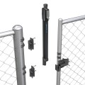 Chain Link D&D Magnalatch Series 3 Gate Safety Latch w/ Round Post Adapter Kit (Galvanized Cast Steel)