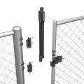 Chain Link D&D Magnalatch Series 3 Gate Safety Latch w/ Round Post Adapter Kit (Galvanized Cast Steel)
