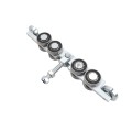 8-Wheel Truck/Trolley Assembly for Cantilever Gates w/ 2" [1 7/8" OD] Guide Wheels and 2" Standard Bearings for Internal Truck (Malleable Steel)