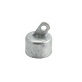 Chain Link 2 1/2" [2 3/8" OD] Offset Rail End Cup - End Rail (Pressed Steel)