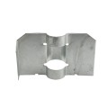 Chain Link 2 1/2" [2 3/8" OD] In Ground Post Anchor for Securing No Dig Fence Posts (Galvanized Pressed Steel)