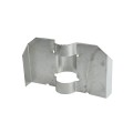 Chain Link 2 1/2" [2 3/8" OD] In Ground Post Anchor for Securing No Dig Fence Posts (Galvanized Pressed Steel)