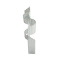 Chain Link 2 1/2" [2 3/8" OD] In Ground Post Anchor for Securing No Dig Fence Posts (Galvanized Pressed Steel)
