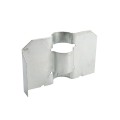 Chain Link 2 1/2" [2 3/8" OD] In Ground Post Anchor for Securing No Dig Fence Posts (Galvanized Pressed Steel)