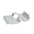 Chain Link 2 1/2" [2 3/8" OD] In Ground Post Anchor for Securing No Dig Fence Posts (Galvanized Pressed Steel)