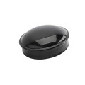 Chain Link Fence 4 1/2" [And SCH40 4 1/2" OD Pipe] Powder Coated Black External Round Dome Fence Post Cap (Powder Coated Black Hot Dip Galvanized Steel)