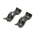 Chain Link 1 3/8" [1 3/8" OD] x 1 3/8" [1 3/8" OD] Saddle Clamp, Kennel Clamp (Powder Coated Black Hot Dip Galvanized Steel)