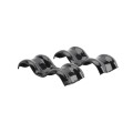 Chain Link 1 3/8" [1 3/8" OD] x 1 3/8" [1 3/8" OD] Saddle Clamp, Kennel Clamp (Powder Coated Black Hot Dip Galvanized Steel)